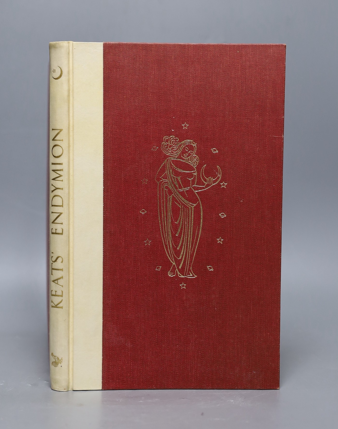 Golden Cockerel Press - Keats, John - Endymion, one of 500, illustrated by John Buckland-Wright, original half vellum, by Sangorski and Sutcliffe, Waltham Saint Lawrence, 1947